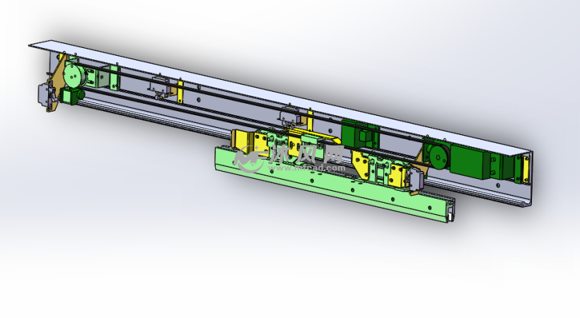 单扇滑动门机构