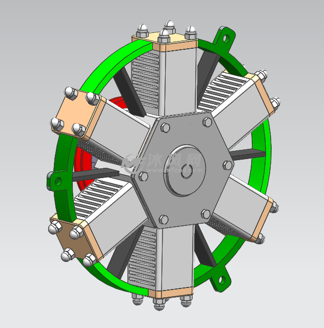 圆形发动机模型设计