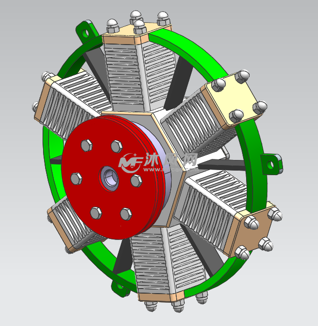 圆形发动机模型设计