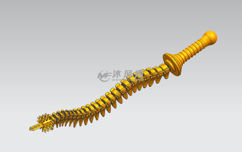 仿生脊柱剑三维模型