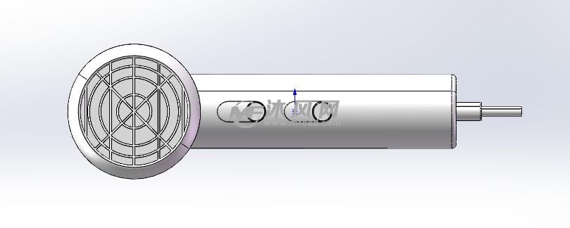 吹风机简约三维正视图