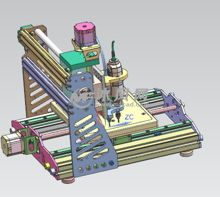 雕刻机3d模型图