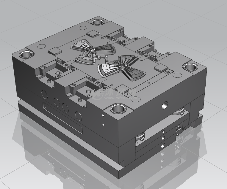 玩具q板模型飞机风叶扇模具3d图档