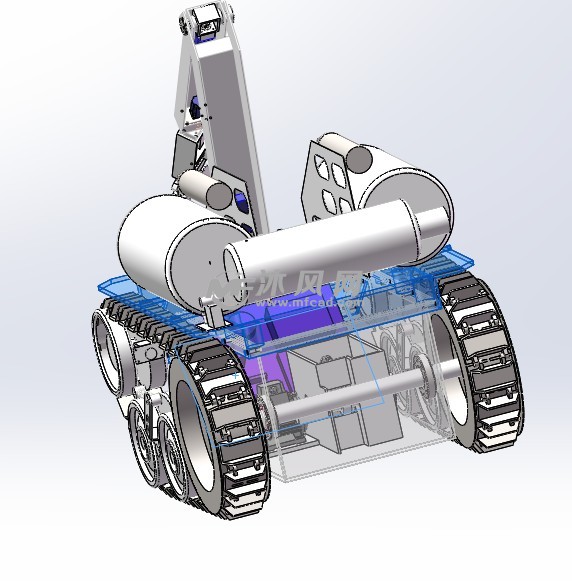 消防机器人履带行走装置. - 机器人模型图纸 - 沐风网