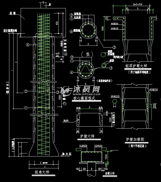 人工挖孔桩大样图及说明