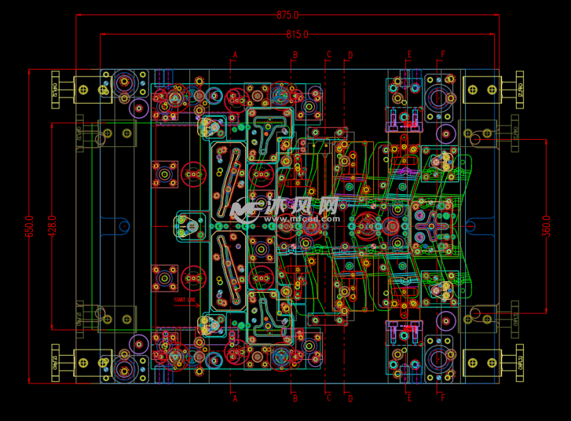 t17模具凹凸模整体细节图