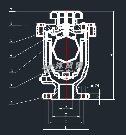 小样图排气阀fp4x/fp1x-16q - 阀体图纸 - 沐风网
