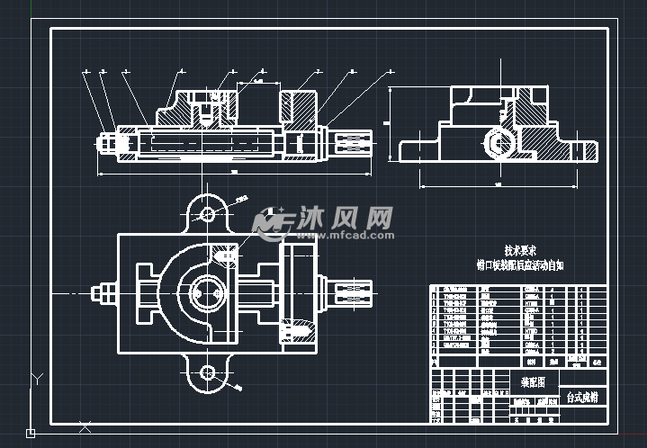 臺虎鉗cad圖設計