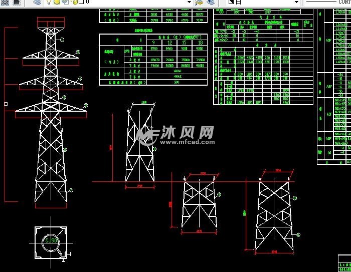 高压输送架线塔结构图