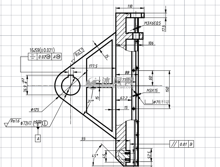 端位旋转滑枕图纸下载_机床附件图纸 - 沐风网
