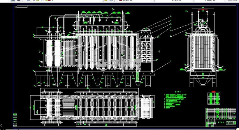 蒸汽餘熱鍋爐總結構圖