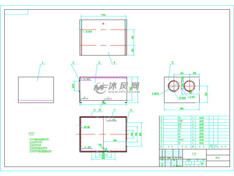 250a注塑机油箱a2图纸-model