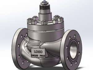 dn100单座顶导向调节阀阀体