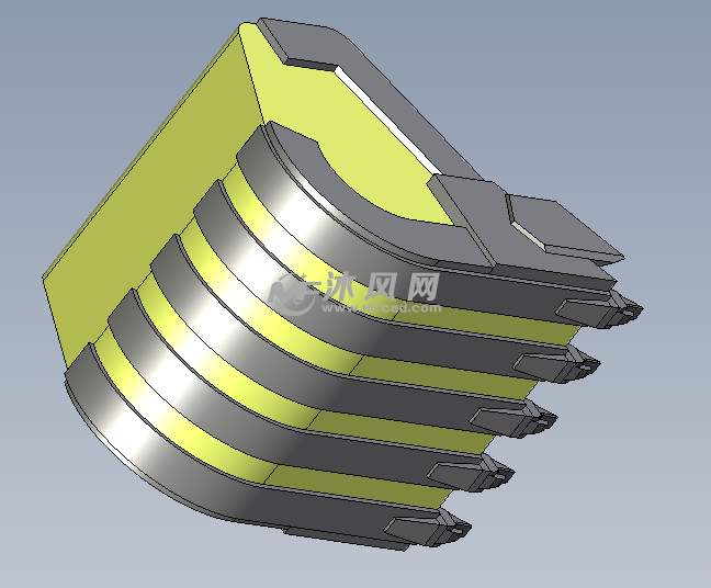 挖掘機剷鬥模型3d - 工程機械/建築機械圖紙 - 沐風網