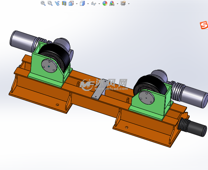 一种主动可调式滚轮架 - 机械加工图纸 - 沐风网