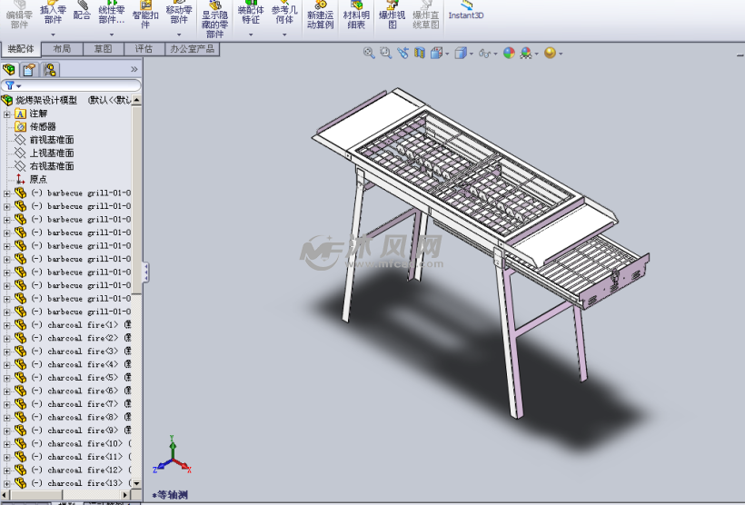 烧烤架模型设计sw