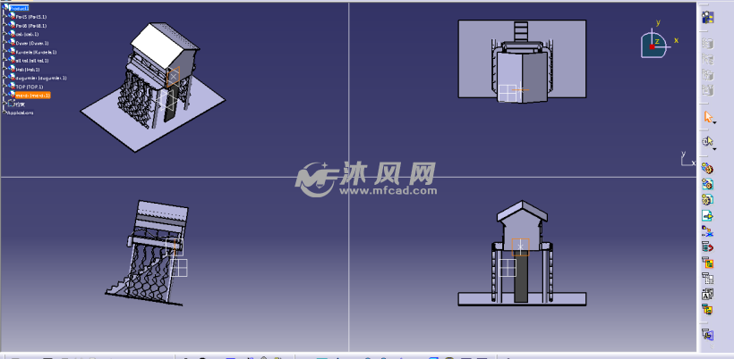 树屋设计设计 建筑模型图纸 沐风网