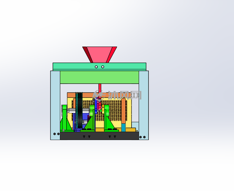 惯性筛料机模型