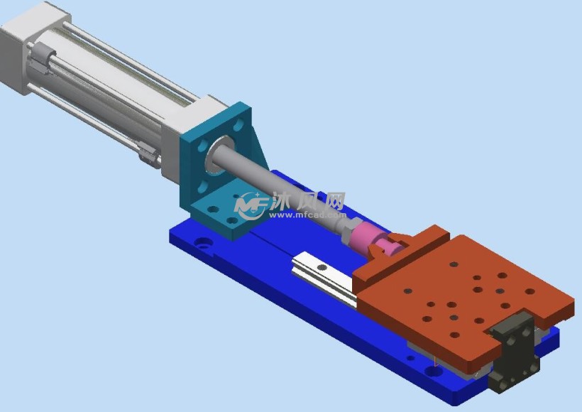 直推滑板机构 - 输送和提升设备图纸 - 沐风网