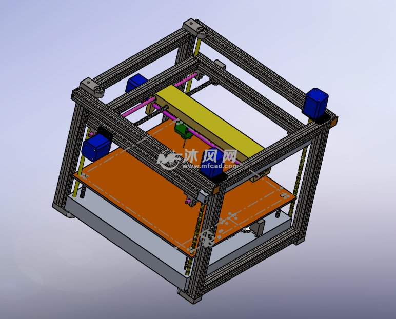 3d打印机建模设计 - 机械设备图纸 - 沐风网