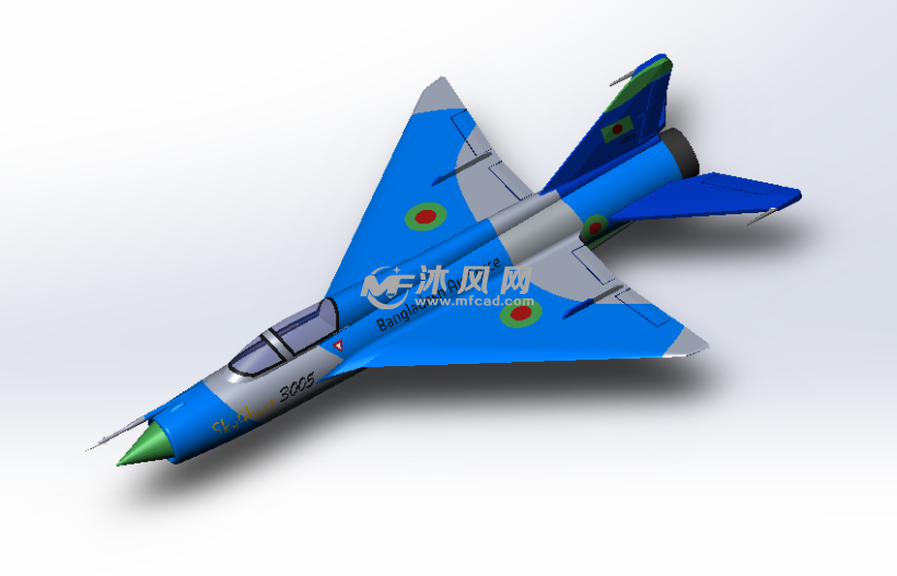 米格21战机主视图