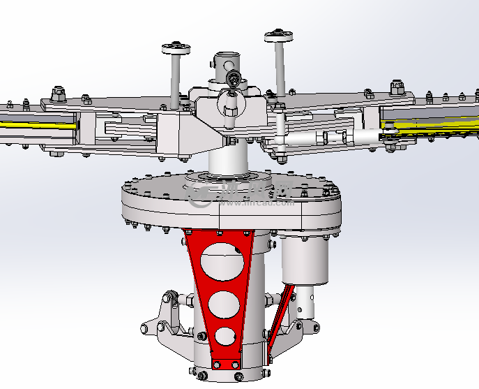 固定翼直升飞机平行翼总成模型