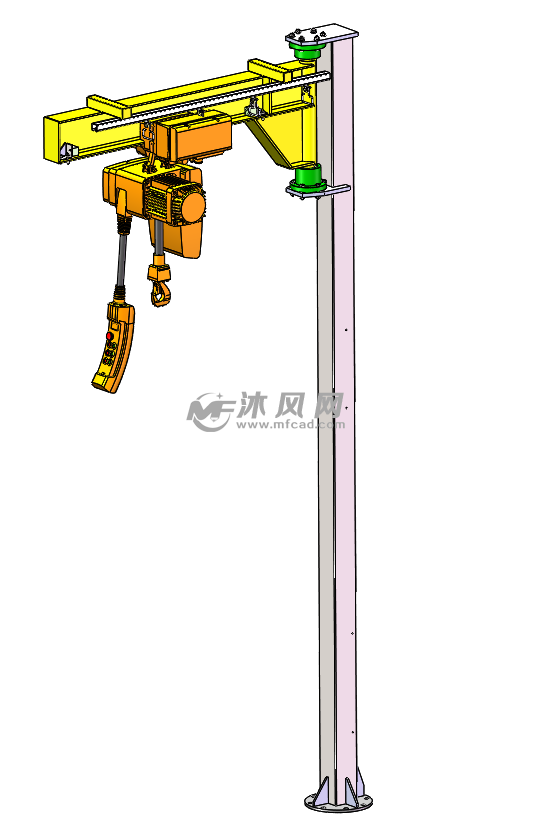 1吨悬臂吊设计 - 工程机械/建筑机械图纸 - 沐风网