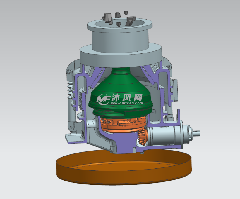 圓錐破碎機設計 - 工程機械/建築機械圖紙 - 沐風網