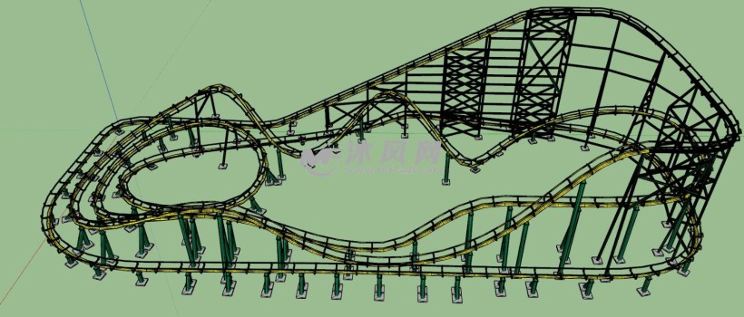大型过山车数据 - 玩具公仔图纸 - 沐风网
