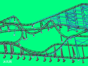 游乐设备-地磁过山车 - solidworks机械设备模型下载 - 沐风图纸