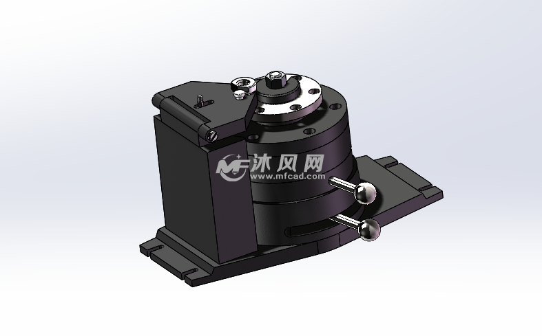 立轴回转钻床夹具三维图
