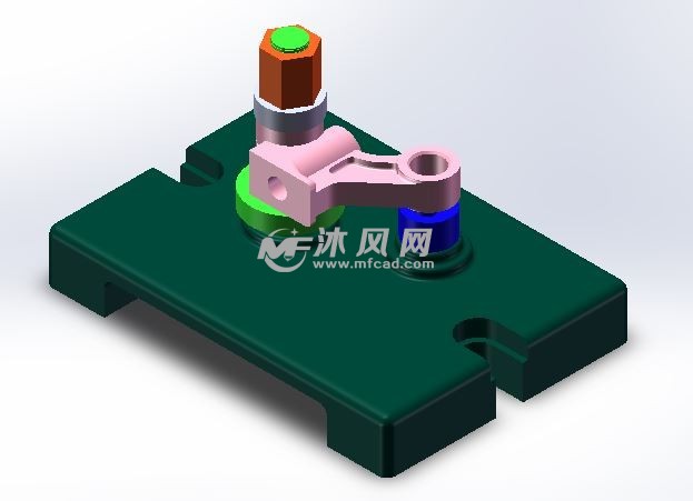 氣門搖臂軸支座夾具設計圖