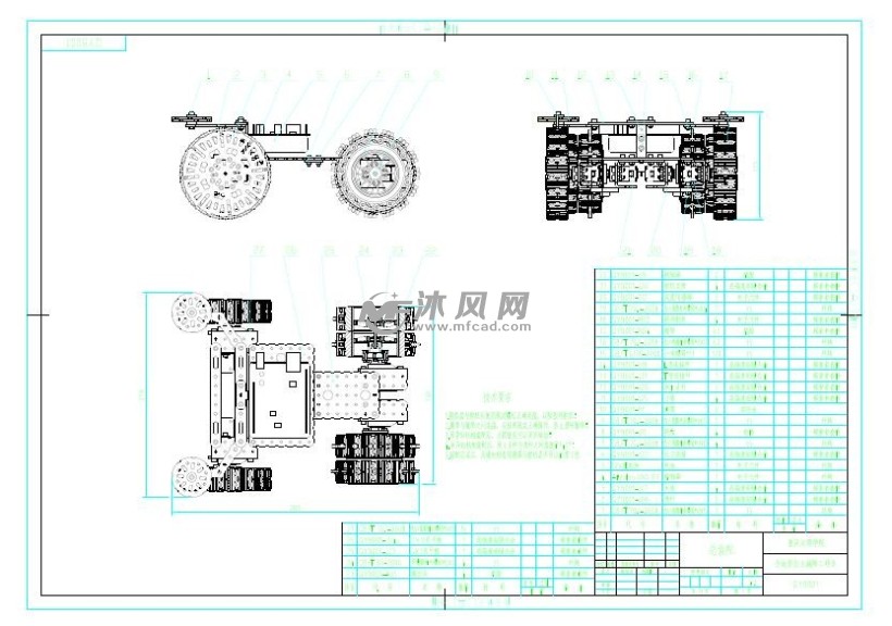 全地形自主越障工程车工程图 - 工程机械/建筑机械图纸 - 沐风网