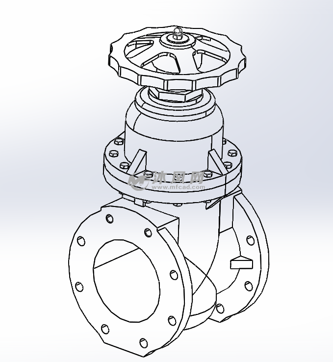 阀门三维消隐图