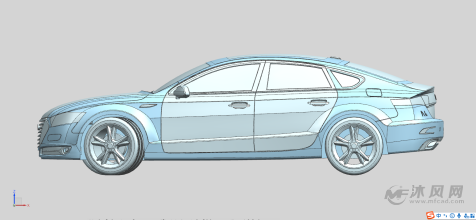 奥迪汽车模型:复杂的曲面造型,点线面等,对软件要求比较高,ug