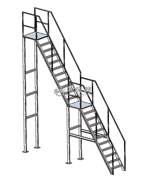 爬梯设计图 - 建筑模型图纸 - 沐风网