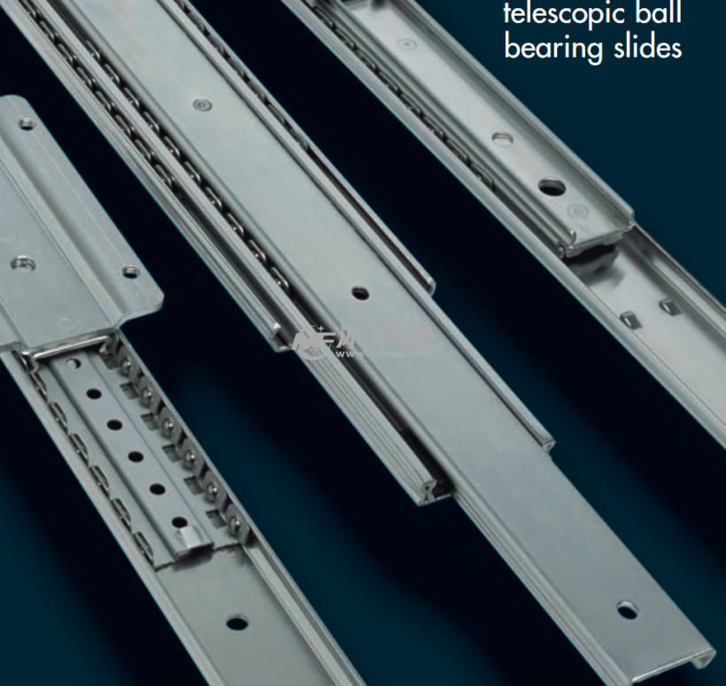 零部件模型 小五金模型 轨道/滑轨/导轨ts-565伸缩线性滑轨-重型