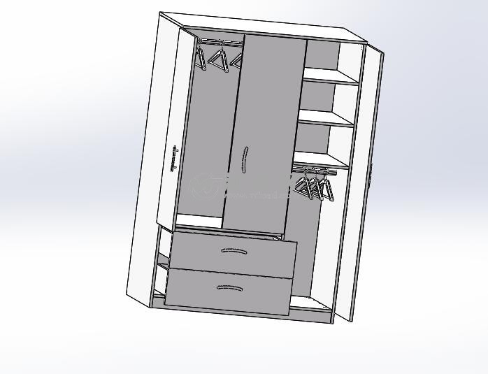 家用衣櫃立體模型