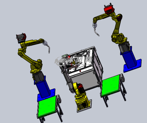 自动机器人焊接平台模型