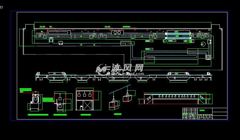 电泳喷淋涂装工艺线 - cad建筑图纸 - 沐风网