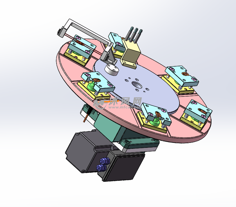 旋转台组件建模