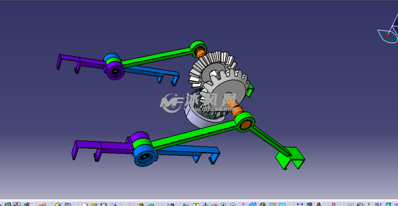 三维六轮摇臂式月球车