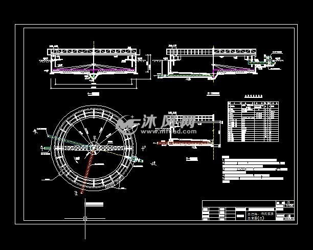 污水处理设备二沉池结构图