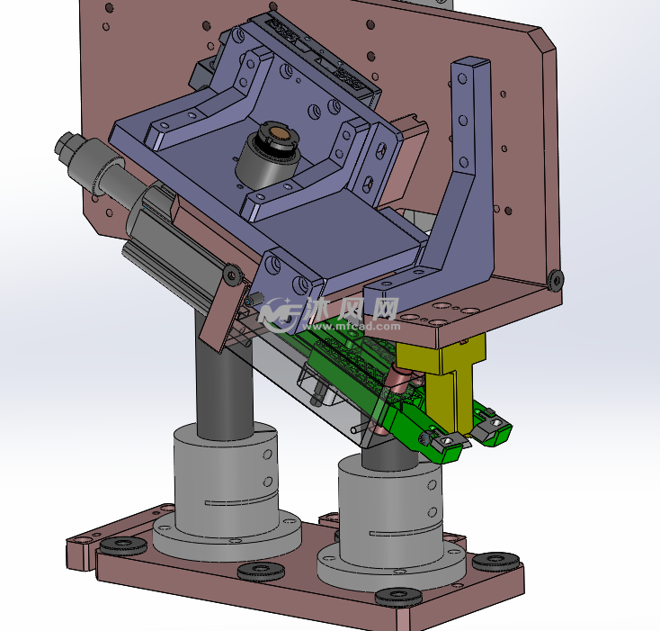 铜线中心对称自动剪切机构 - 机械加工图纸 - 沐风网