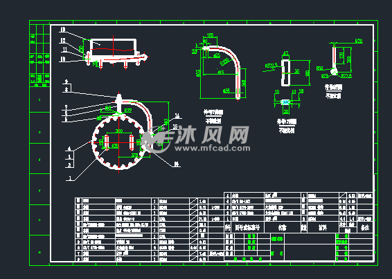 垂直吊盖板式平焊法兰人孔dn500 - 其他压力容器配件图纸 - 沐风网