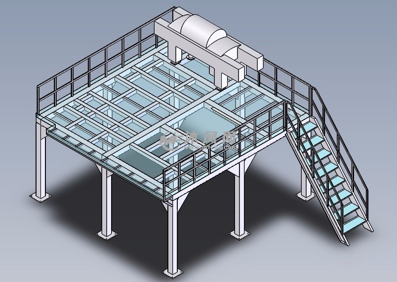 新鋼結構平臺設計模型圖