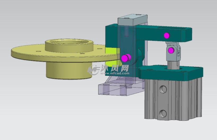 简陋气动锁死机构