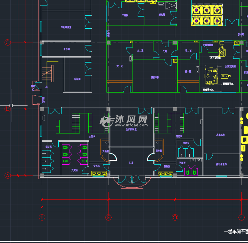 药品片剂胶囊车间设计平面布置图