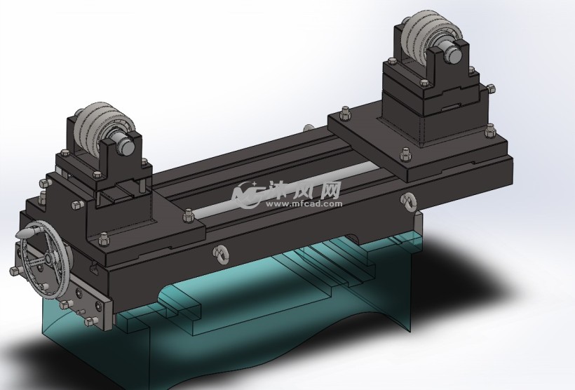 车床配中心托架