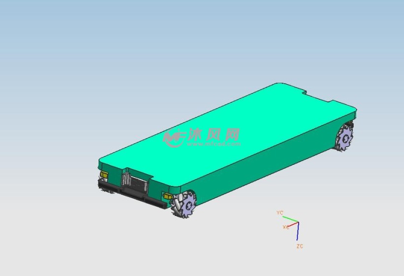 麥克納姆輪四驅agv小車模型